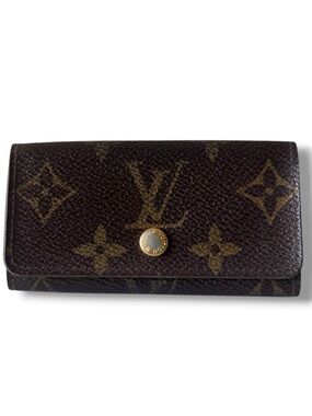 Louis Vuitton Monogram Vintage 4 Key Holder Multicles LV Canvas Key Case Wallet